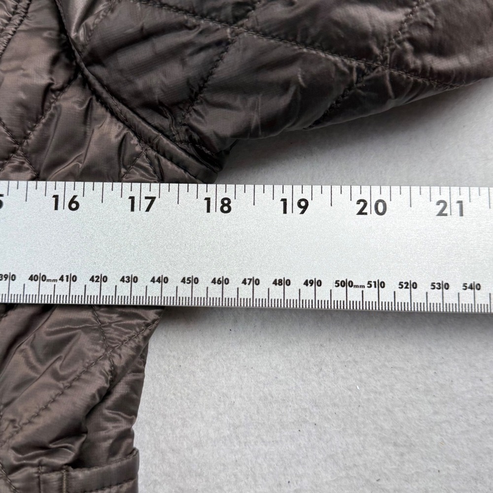 LL Bean Womens XS Quilted Field Jacket Brown Thinsulate Fleece Lined 0HMS6 - Picture 6 of 7